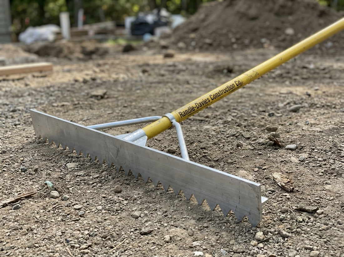 Aluminum Asphalt Lute Rake with 7 ft Handle