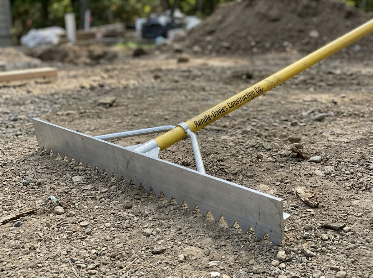 Aluminum Asphalt Lute Rake with 7 ft Handle