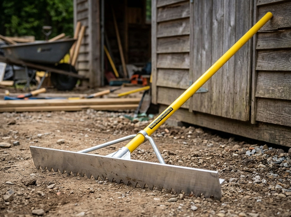 Aluminum Asphalt Lute Rake with 7 ft Handle