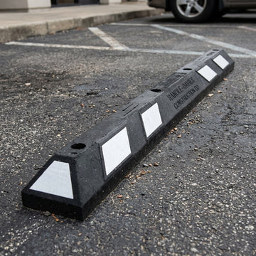 6 ft Rubber Parking Wheel Stop with Reflective Strips