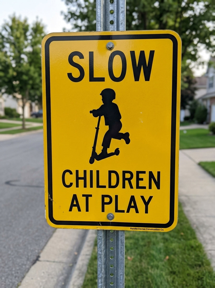 Slow Children at Play Reflective Sign, 18x24 in