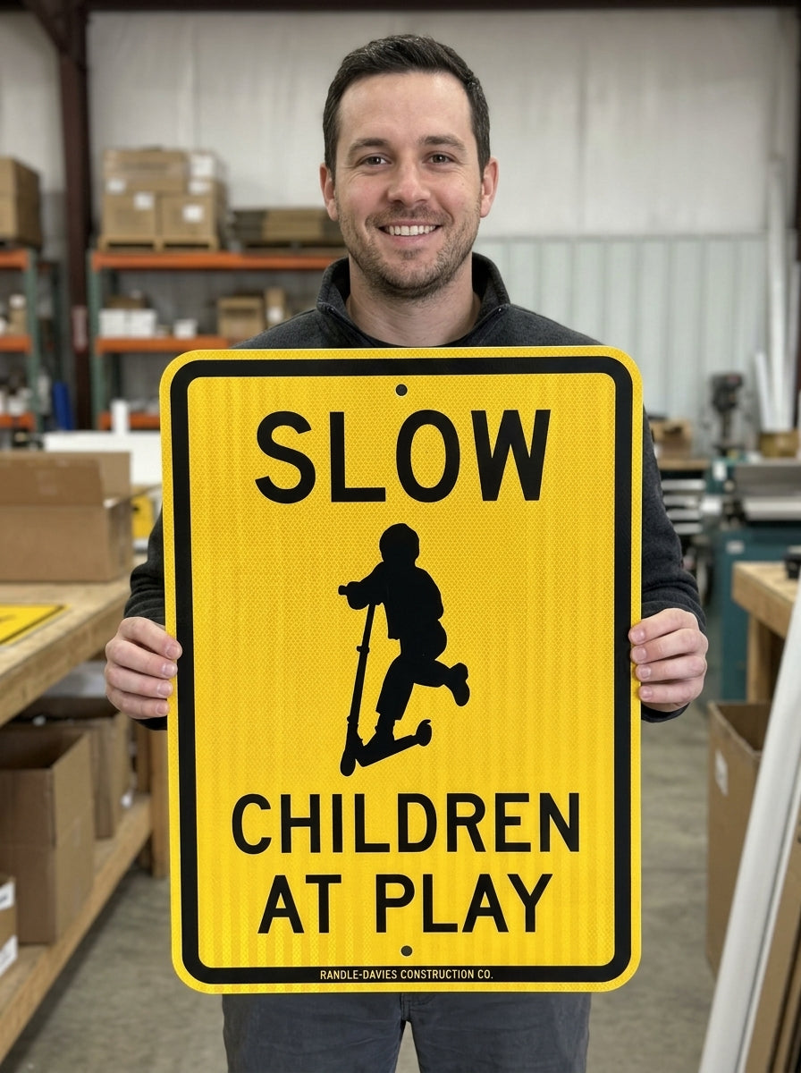 Slow Children at Play Reflective Sign, 18x24 in