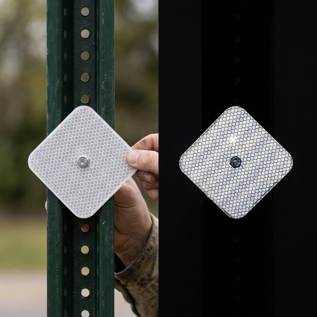 4 in High-Intensity Reflective Delineator Plates, 4-Pack