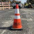 18 in Orange Traffic Cone with Black Base