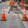 Retractable Traffic Cone Bar, 6 to 10 ft
